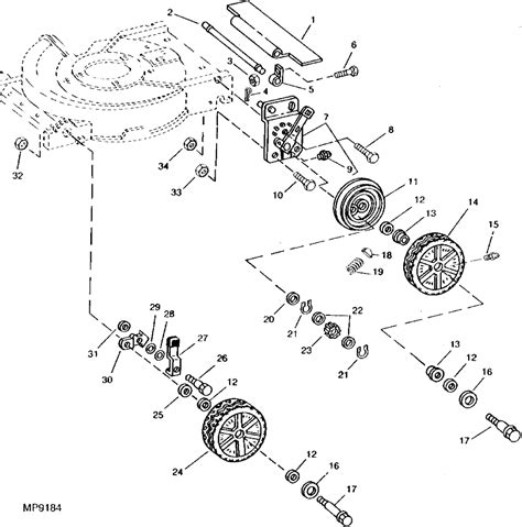 john deere mower body parts