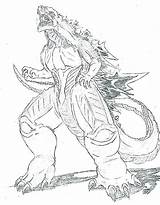 Godzilla Shin Dinosaur Coloringhome sketch template