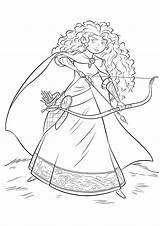 Merida Coloring Printable Pages Description sketch template