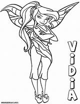 Vidia Coloring Fairy Pages Colorings sketch template