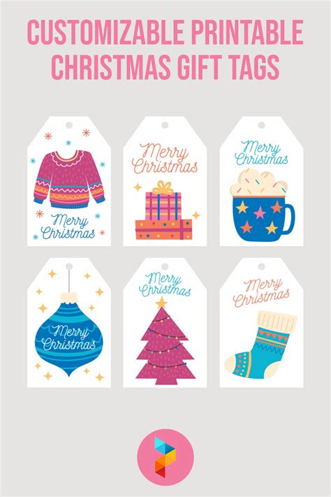 customizable printable christmas gift tags