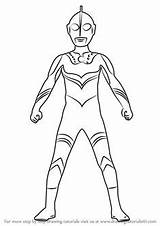 Ultraman Easy Draw Drawing Coloring Taro Step sketch template