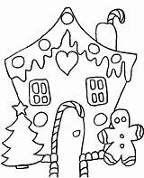 Coloring Christmas Pages House Printable December Man Color Sheets Kids Book Print 2010 Gingerbread Colouring Houses Gingerbeard Part Para September sketch template