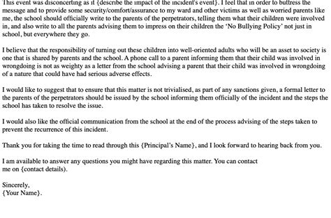 sample letter  employer  bullying