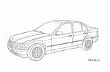 Bmw Car E36 Drawings Draw Vector Deviantart Source sketch template