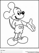 Mickey Mouse Coloring Pages Kids Printable Disney Drawing Easy Tsum Outline Clubhouse Movies Colouring Simple Step Color Drawings Movie Games sketch template