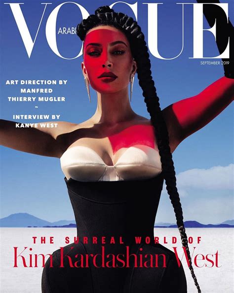 kim kardashian wears mugler corset dress on vogue arabia cover usweekly