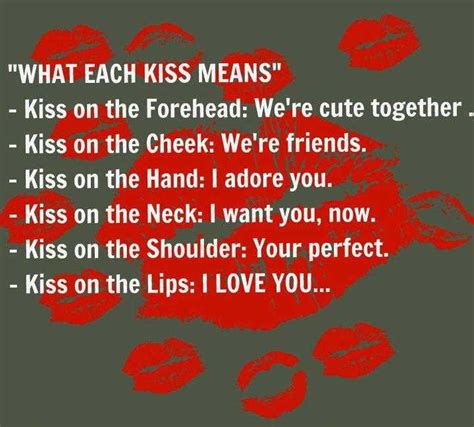 What Each Kiss Means Quotes Quotesgram