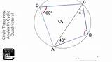 Quadrilateral Cyclic Theorems Angles Gcse Maths sketch template