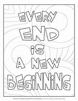 End Coloring Year Beginnings Beginning Activities School Pages Printables Choose Board Grade sketch template