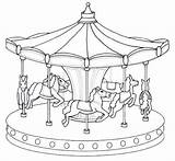 Carousel Coloring Pages Sheets Carosel Colouring Choose Board Merry Round Go sketch template