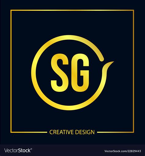 initial letter sg logo template design royalty  vector