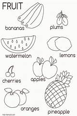 Fruits Coloring Pages Makalenin Kaynağı Color sketch template