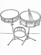 Drum Coloring Pages Printable Mycoloring Color Kids sketch template