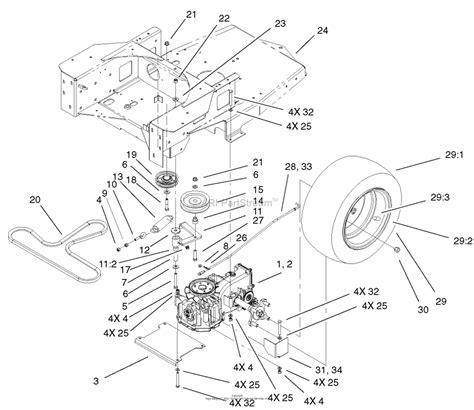 toro riding mower parts diagram