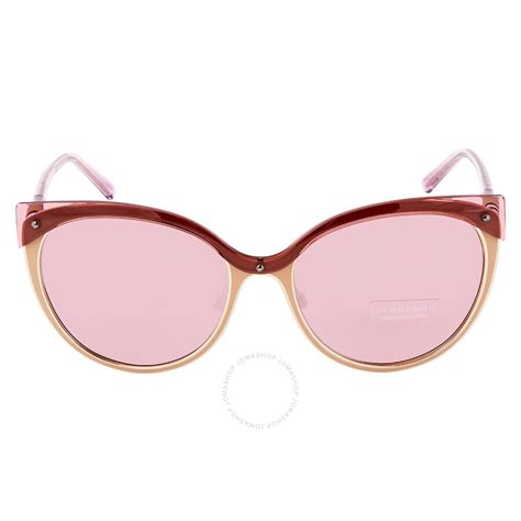 burberry pink cat eye sunglasses be3096 128284 55 burberry