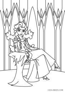 frozen coloring pages elsa coronation high quality coloring pages