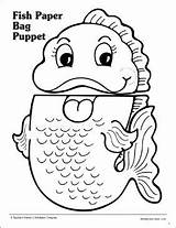 Bag Puppet Paper Puppets Printable Fish Printables Crafts Scholastic Patterns Pattern Octopus Craft Preschool Kids Templates Sack Bags Jesus Template sketch template