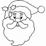 Santa Face Coloring Printable Template Stencils Stencil Christmas Printablee Via sketch template