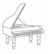 Coloring Instruments Pages Musical Library Clipart Laps Vizatime Piano sketch template