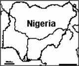 Nigeria Flag Map Africa Outline Enchantedlearning sketch template