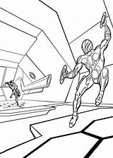 Tron Coloring Pages Legacy Dodging Blade Light Flynn Proud Kevin Son His Color sketch template