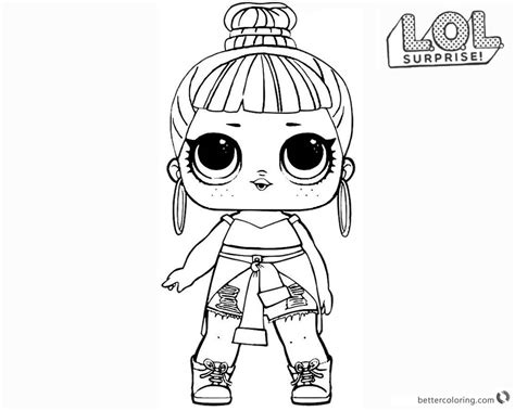 lol surprise doll coloring pages honey bun  printable coloring pages