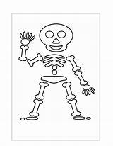 Skeleton Coloring Pages Drawing Kids Simple Body Colouring Printable Parts Easy Preschool Halloween Print Drawings Clipart Cut Activity Template Basic sketch template