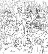 Gethsemane Arrested Judas Praying Wird Supercoloring Pilate Verhaftet Vbs Crowd Luke Pontius Erwachsene Shipwrecked Zacchaeus Besuchen sketch template