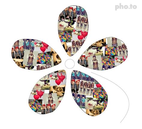 collage en forma de flor   fotos editar fotos