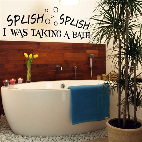 Splish Splash Taking A Bath Wall Sticker Quote Wall Chimp Uk