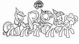 Ponis Mlp Printable Ponies Ponyville Equestria Hasbro sketch template
