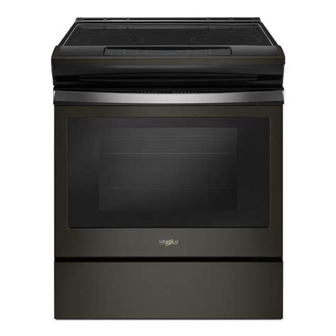 whirlpool smooth surface  cleaning   electric range fingerprint resistant black