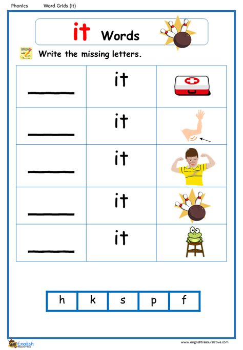 word family charts