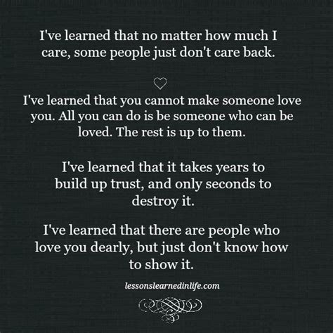 Lessons Learned In Lifesome People Just Don T Care Lessons Learned