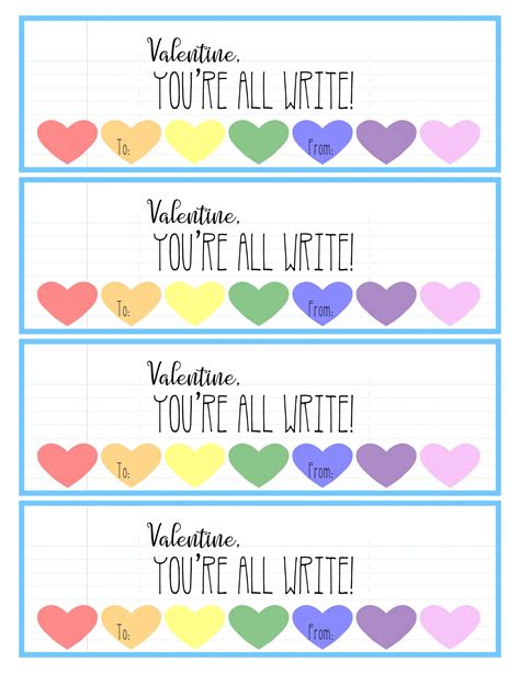 printable pencil valentines day cards   target