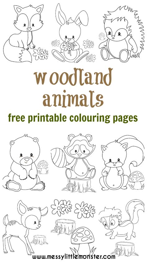 woodland animal colouring pages fox coloring page colouring pages