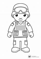 Soldier Coloring Pages Army Drawing Printable Man Print Kids Military Color Lego People Occupation Men M16 Coloriage Preschool Sheets Toy sketch template