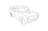Clip Car Lada Outline Vector Svg Small Clker sketch template