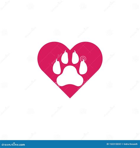 paw logo template stock vector illustration  background