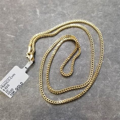 solid gold  gold mm franco  chain solid gold grailed