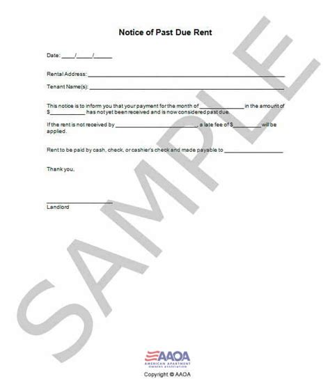 pay  quit notice template  late  due rent