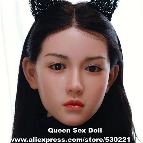 New Implanted Hair And Eyebrow Real Silicone Sexy Doll Heads Japanese