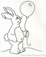 Bunny Coloring Balloon Baby Printable Easter Sheet Sheets Kids Activities Letter Balloons Color sketch template