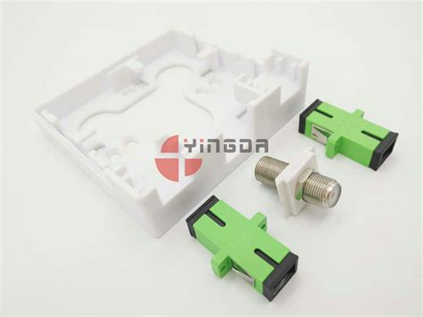 port socket panel  sc fiber adapter fiber optic terminal box white abs ftth wall mount