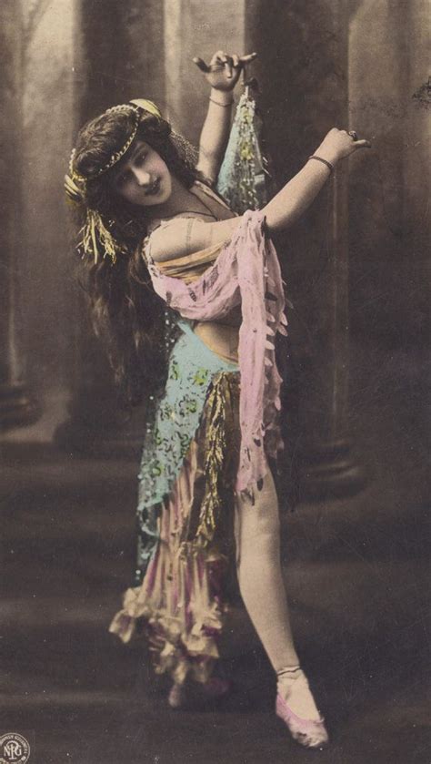 Beautiful Dancer In Art Nouveau Costume Circa 1905 By