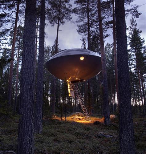 spectacular ufo treehouse hotel