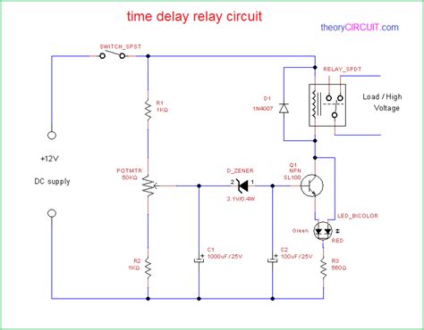 time delay relay wiring diagram wiring diagram  schematic