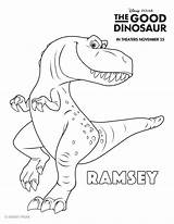 Dinosaur Coloring Ramsey sketch template