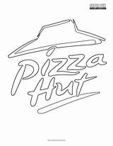 Pizza Hut Coloring Logo Pages Fun sketch template